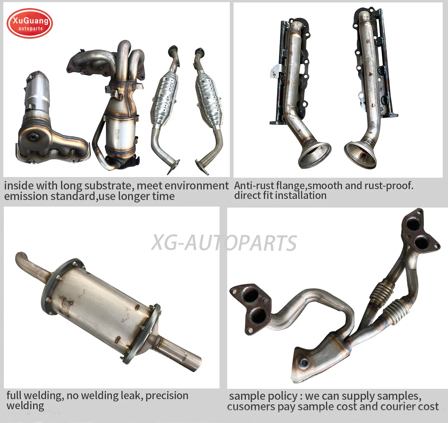 Auto Exhaust System Parts Catalytic Converter Car Exhaust Direct Fit Catalytic Converter for 04-09 T Oyota Pruis 1.5L