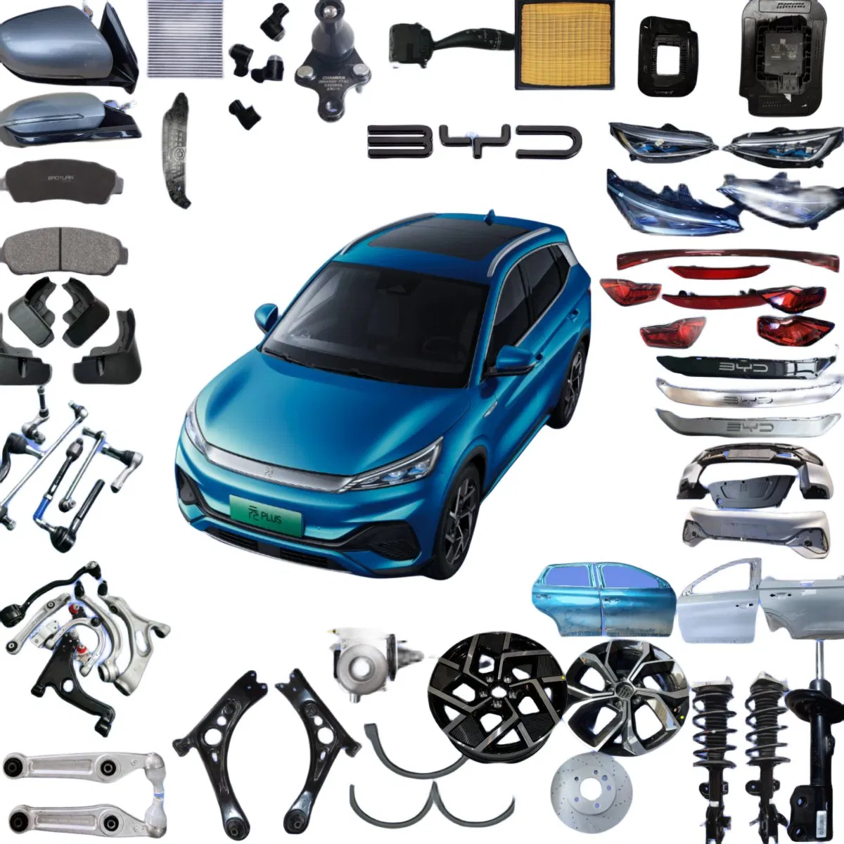 Byd Atto3/Song Plus PRO/Han/Tang/Seal/Dolphin/Seagull Original Car Accessories Filter Body Kit Bumpers Shock Absorber Lamps Auto/Car Spare Parts