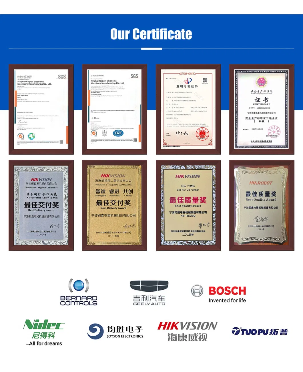 Certifications