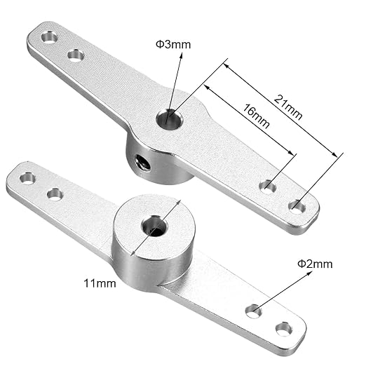 Aluminum 3mm Steering Arm for RC Car Double Arm Horn Parts Rod
