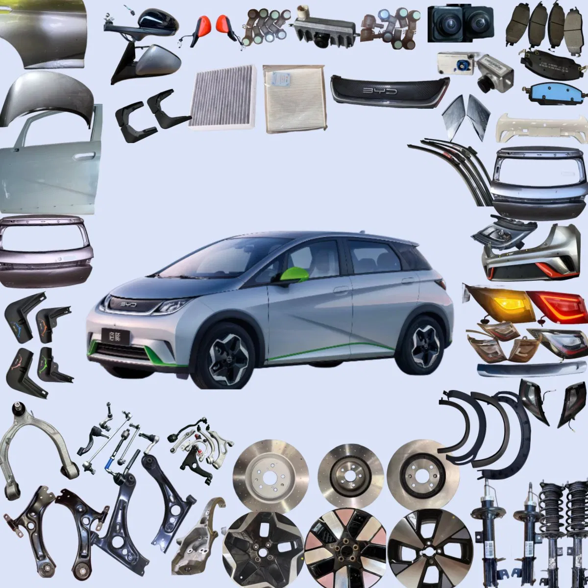 Byd Atto3/Song Plus PRO/Han/Tang/Seal/Dolphin/Seagull Original Car Accessories Filter Body Kit Bumpers Shock Absorber Lamps Auto/Car Spare Parts