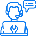 After-sales support technical assistance service step icon