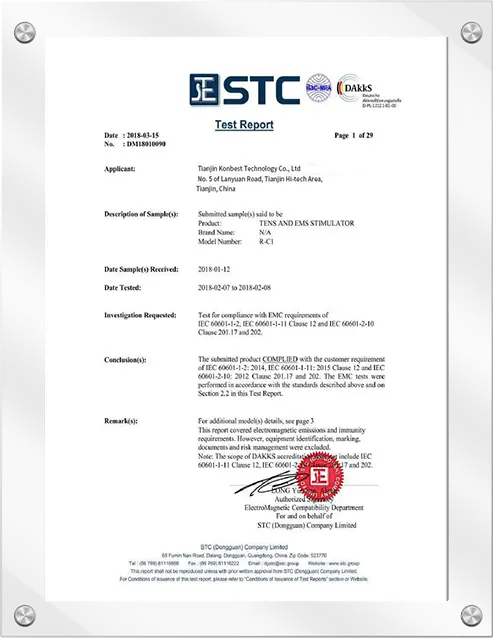 Konbest quality assurance certificate