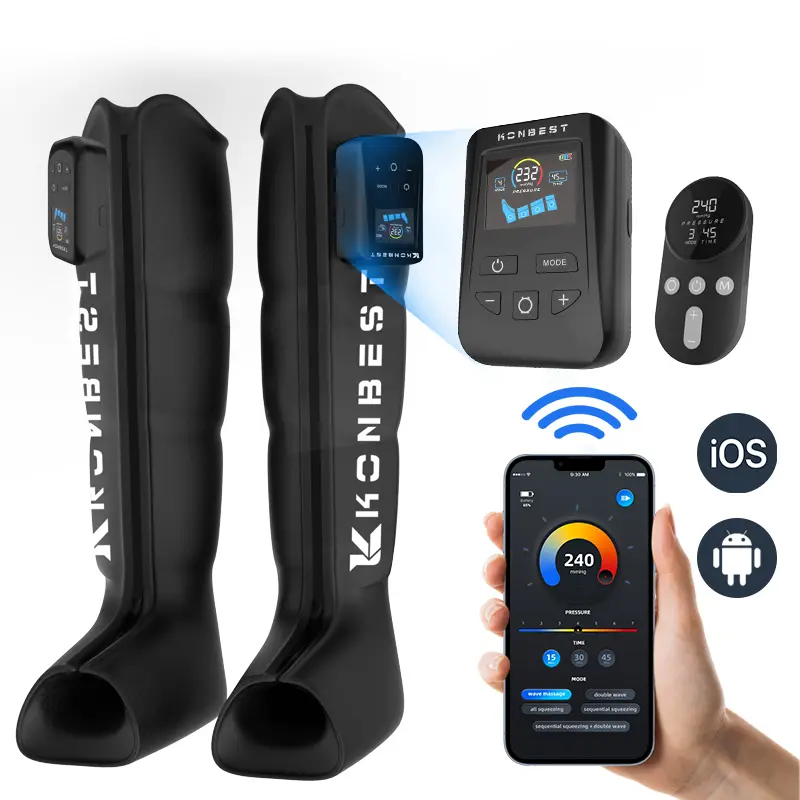 High-Quality 2026 New Arrival Air Compression Leg Massager Model 9490ProE – Dual Leg/One Leg Optional, Colored LCD, Detachable Motor Supplier, Factory