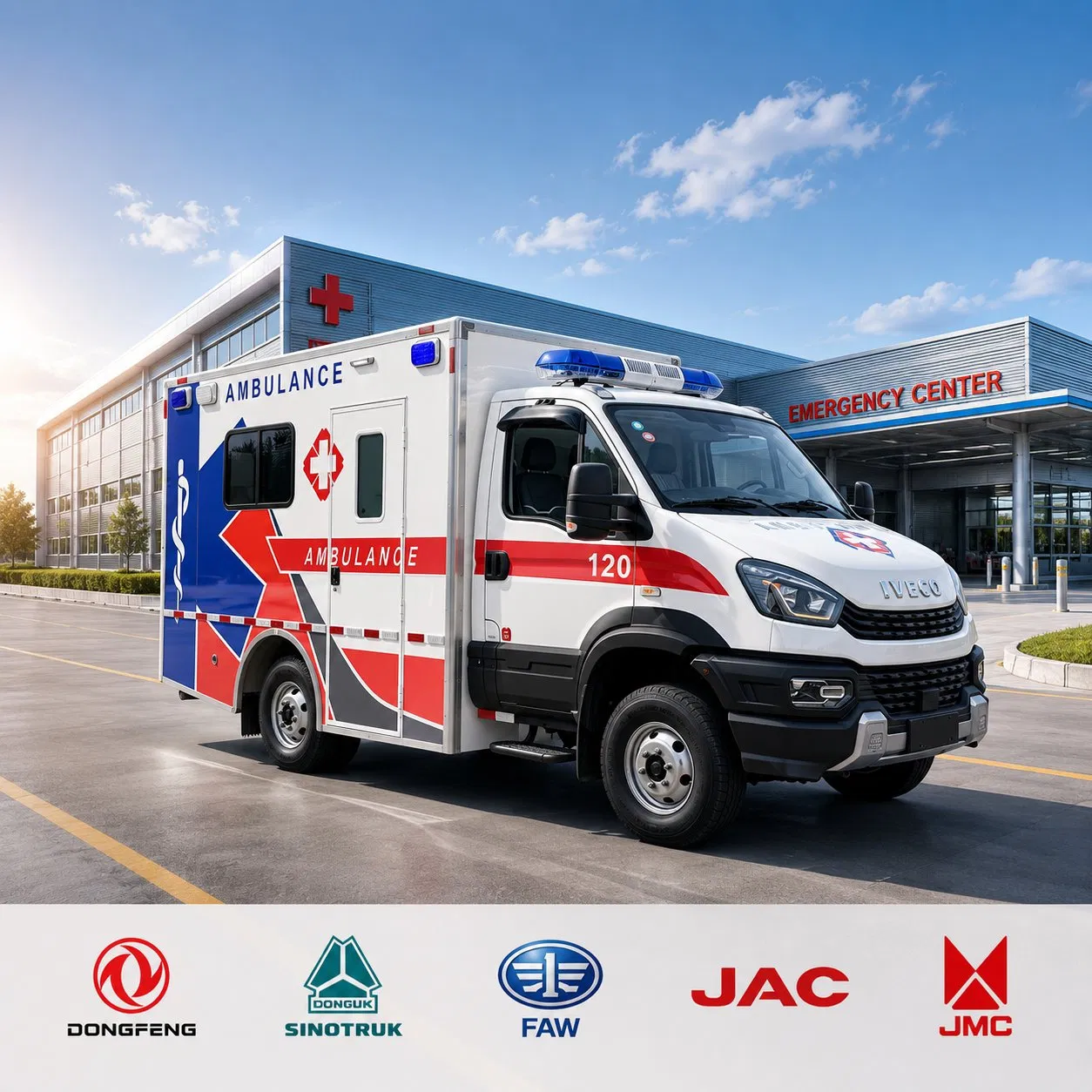 فوتون/إيف كو/دونغفينغ سيارات الإسعاف الكهربائية 4X4/4X2 سيارة طبية سيارة إسعاف سيارة إنقاذ طارئ