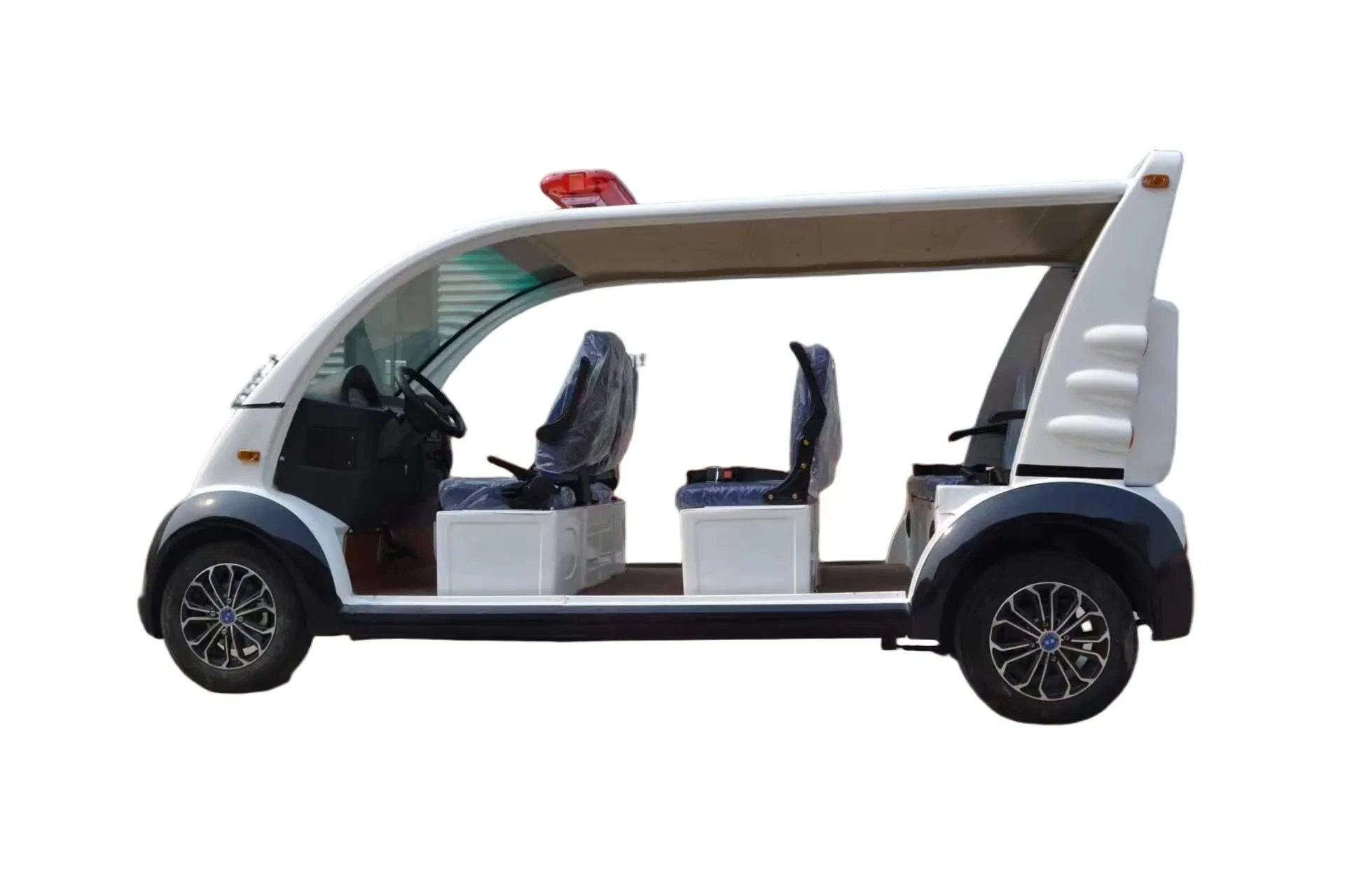 8-Seat 72V سيارة دورية كهربائية للأمن سيارة دورية للأمن للمجتمع والمصنع