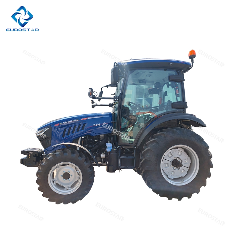 50HP 60HP 75HP جرار يورو V معتمد من E-MARK كوك ديزل زراعي مزرعة بستان جرار ضيق قاعدة العجلات