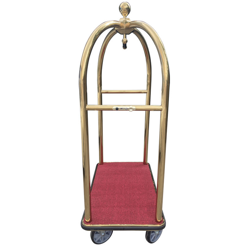 عربة خدمة الأمتعة المعدنية الحديثة المخصصة المدفوعة بالكهرباء للفنادق والمراكز التجارية 4-Wheel