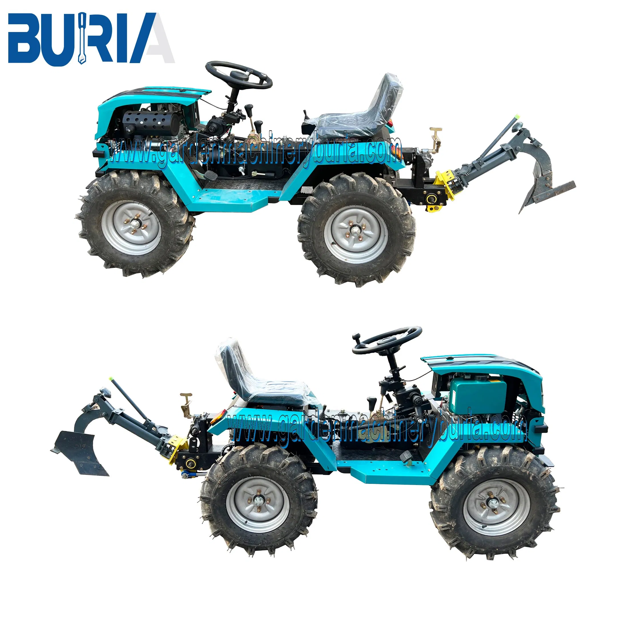 4WD آلة زراعية صغيرة مع بدء كهربائي، جرار مدمج، جرار مزرعة