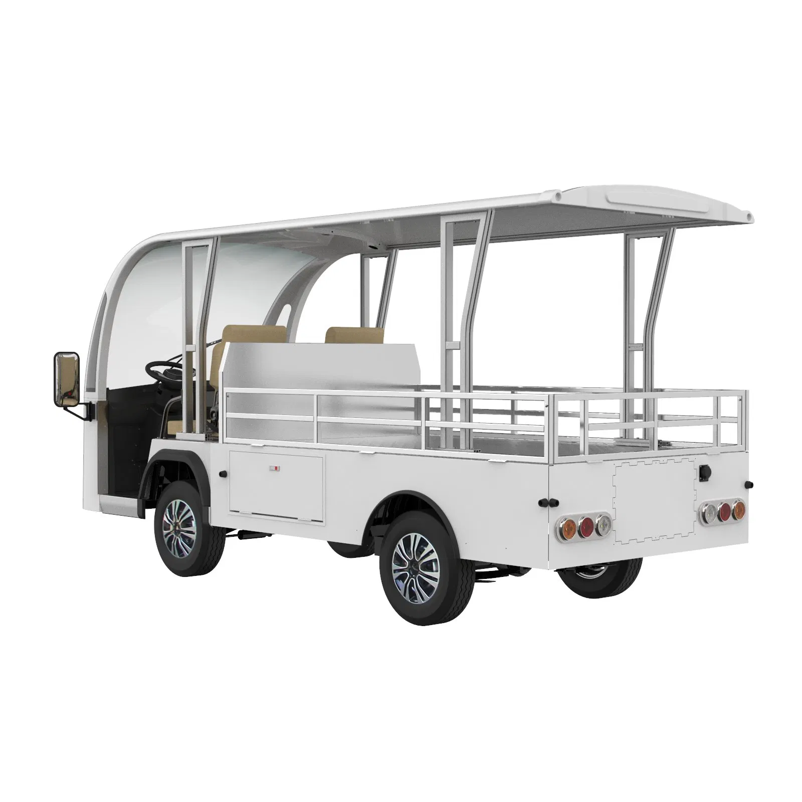 2-Seater عربة كهربائية مع سرير حمولة قصوى 1000kg استلام أمتعة المنتجع