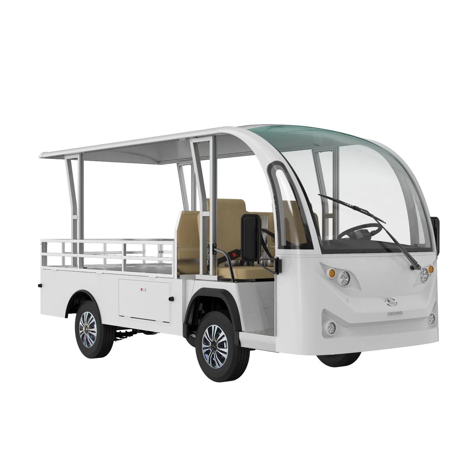 2-Seater عربة كهربائية مع سرير حمولة قصوى 1000kg استلام أمتعة المنتجع