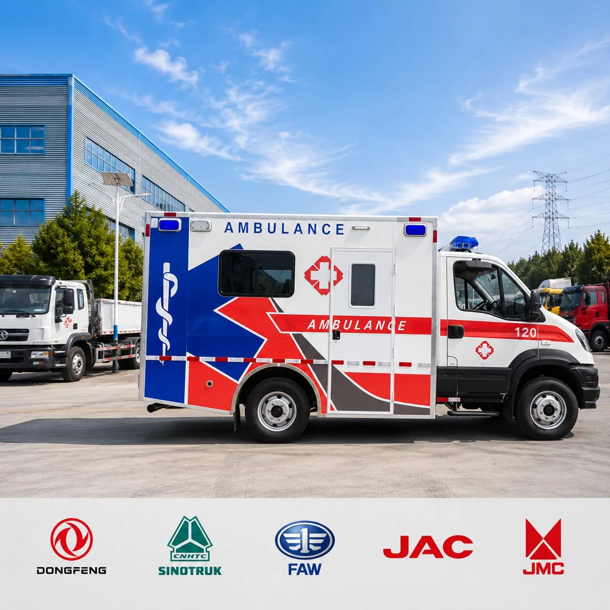 فوتون/إيف كو/دونغفينغ سيارات الإسعاف الكهربائية 4X4/4X2 سيارة طبية سيارة إسعاف سيارة إنقاذ طارئ