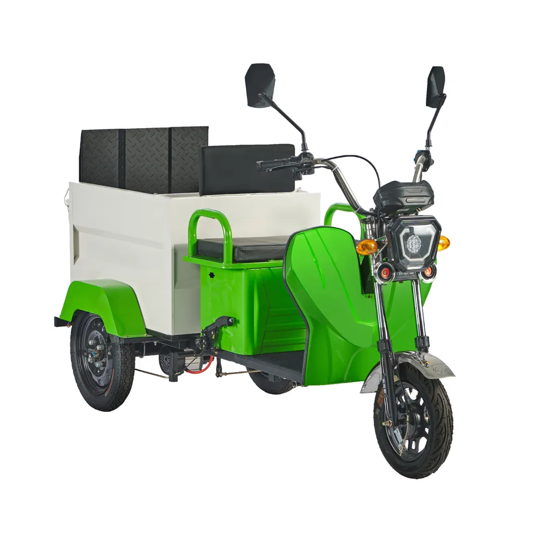 شاحنة قمامة كهربائية ثلاثية العجلات 3-Wheel مركبة جمع النفايات 240L