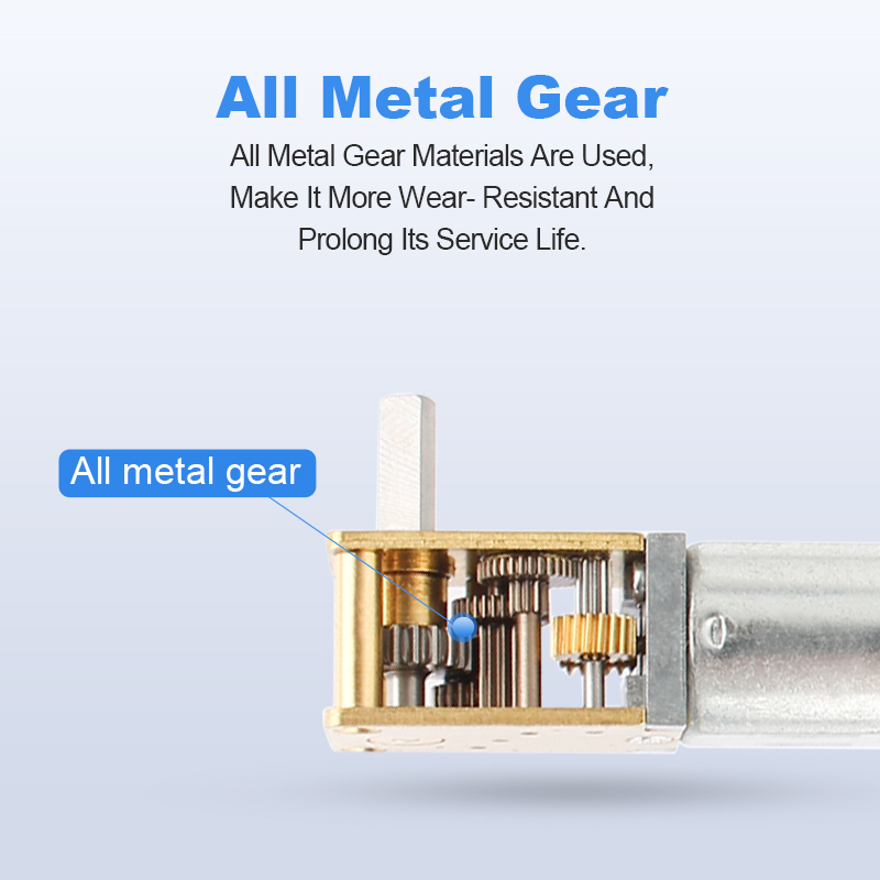 ChiHai Motor CHF-GW12T-N20ABHL DC 3V 6V 12V 12mm Metal Worm Gear Motor N20 Model With Side Welding 7PPR Encoder for Feeders