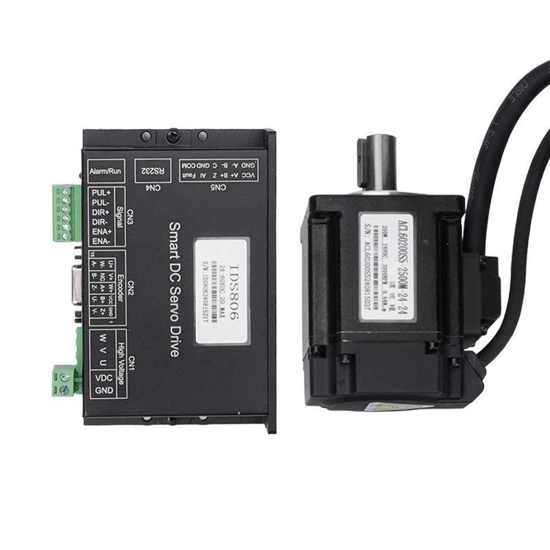 Lunyee 200W 24V 3000rpm Torque 0.64nm DC Servo Motor with Drive for Robotics