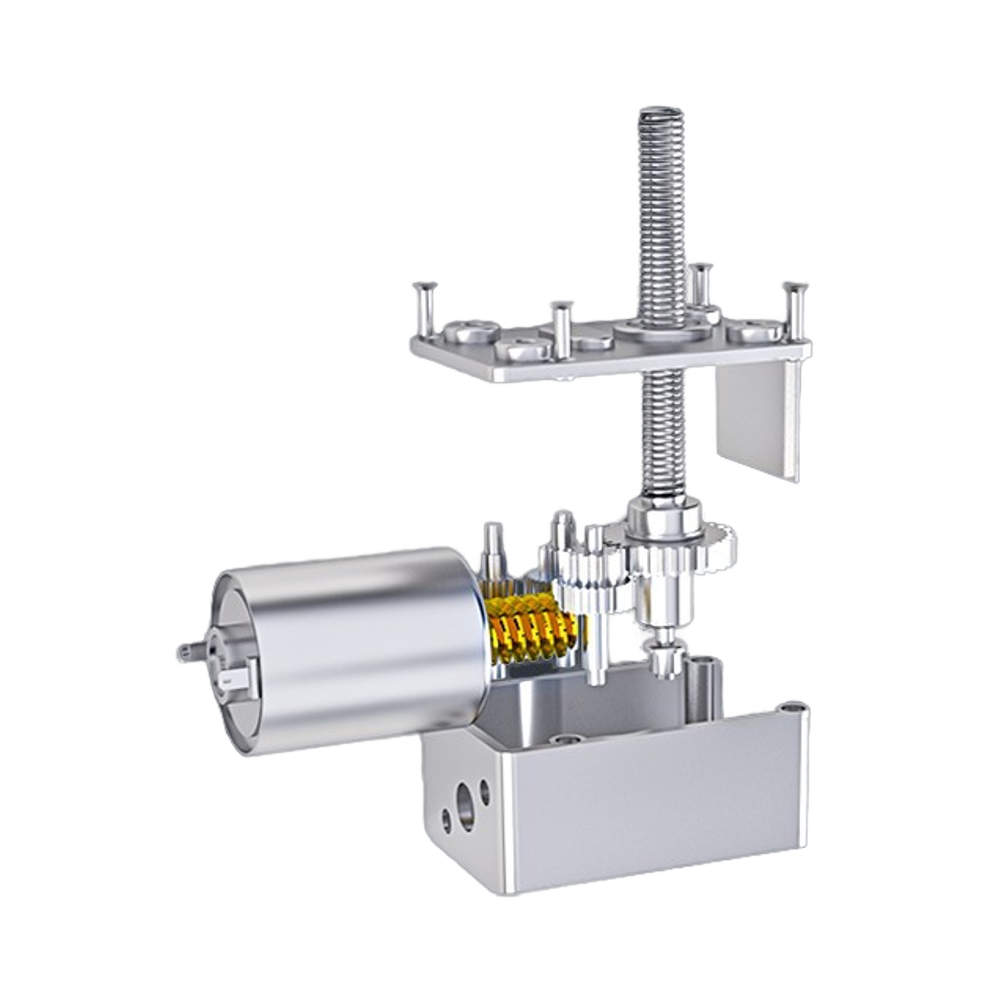 12V 24V M6 Thread Shaft Worm Gear Reduction Low Speed Micro DC Motor with Permanent Magnet Brushed for Various Applications