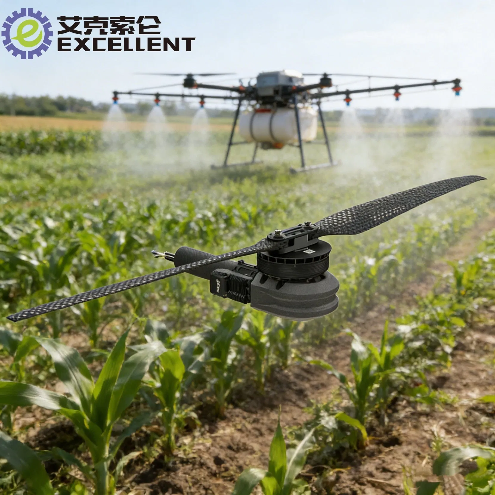 Heavy Lift Agriculture Drone Power System Kit 24-28s DC Brushless Motor Drones Parts for 4-Axis 6-Axis and 8-Axis Aircraft