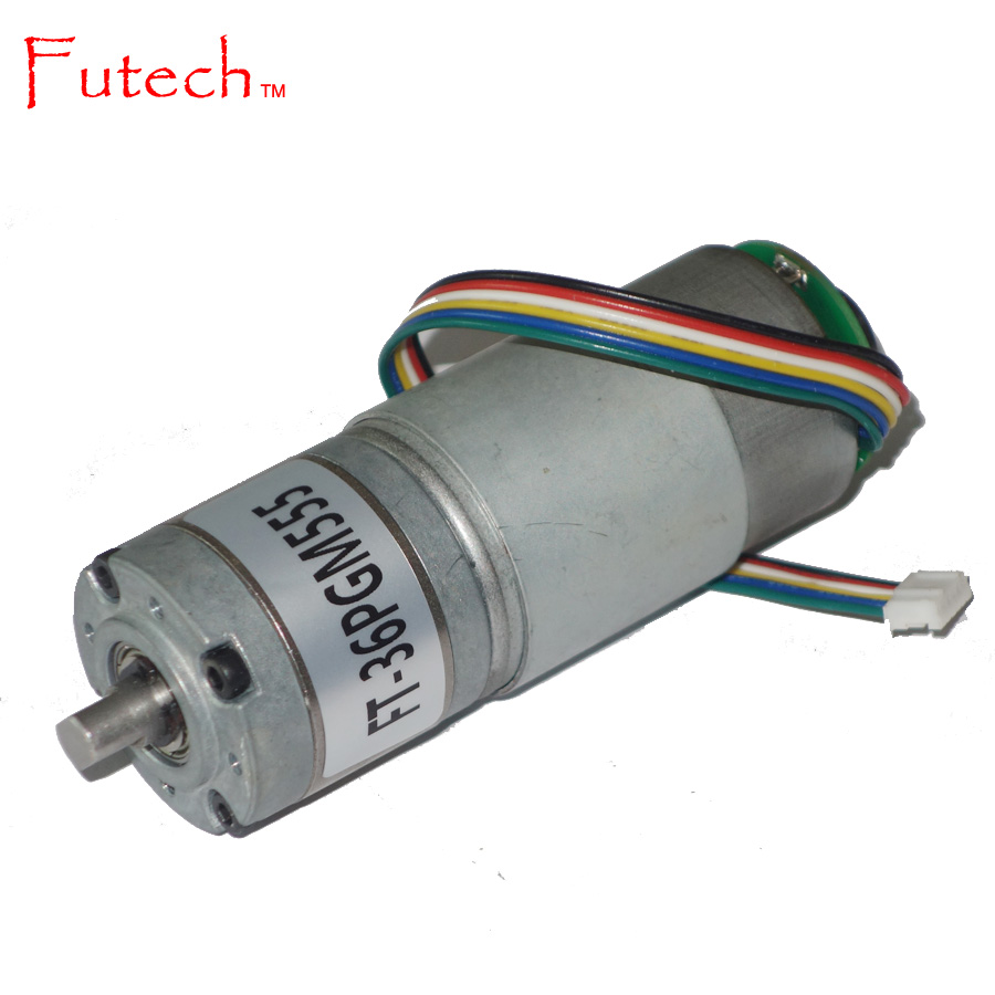 FT-36PGM555 36mm 12V DC Planetary Gearmotor with 12PPR Encoder