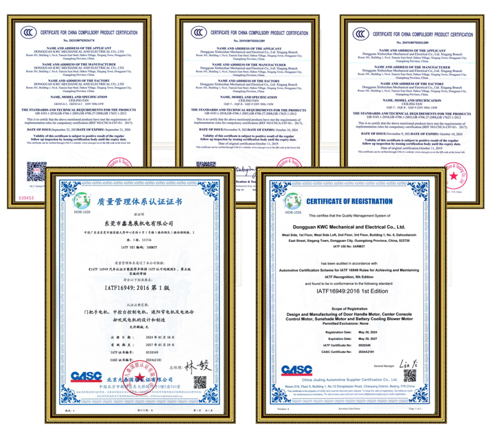 Certificates