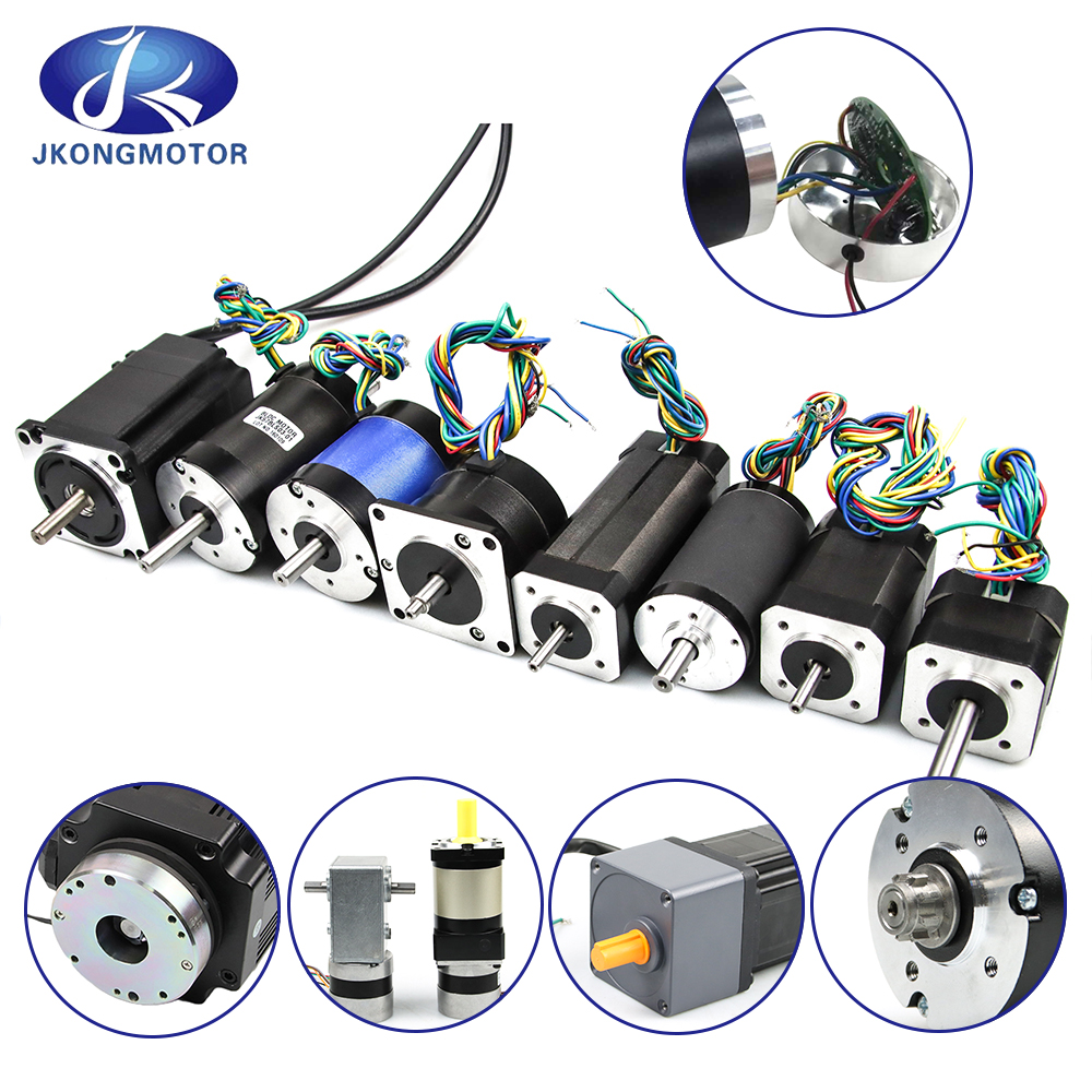 Jkongmotor 57bl04 184w 24v 36v 48v Brushless Dc Motor 36v 4000rpm 180w BLDC Motor with Gearbox Brake Encoder Integrated Driver