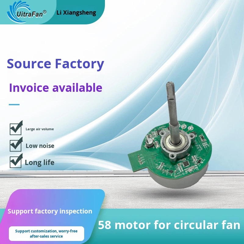 Factory Custom 58mm Brushless DC24V 3000 RPM 30W 100mN.M Torque Air Circulation Fan Motor LXS5824B Flat Micro Motor