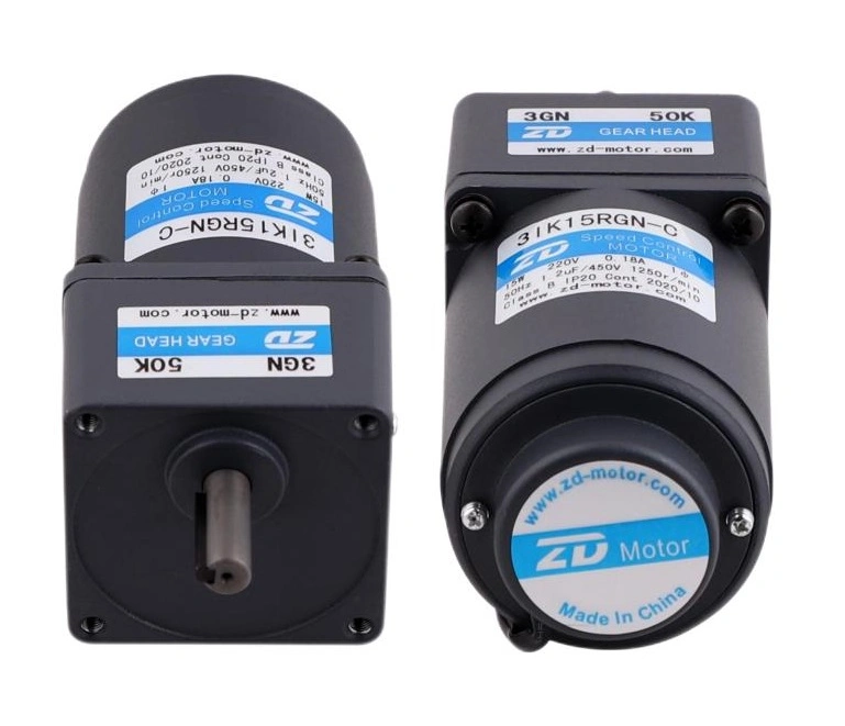 ZD 110V/220V/380V/415V 6W-200W 60mm-104mm 2IK,3IK,4IK,5Ik,6Ik Series Square Mount Right Angle Single Phase Three Phase Micro Electric Induction AC Gear Motor