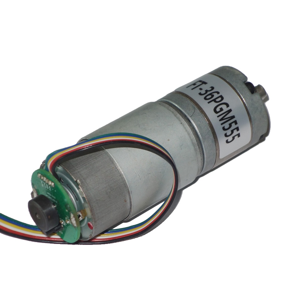 FT-36PGM555 36mm 12V DC Planetary Gearmotor with 12PPR Encoder