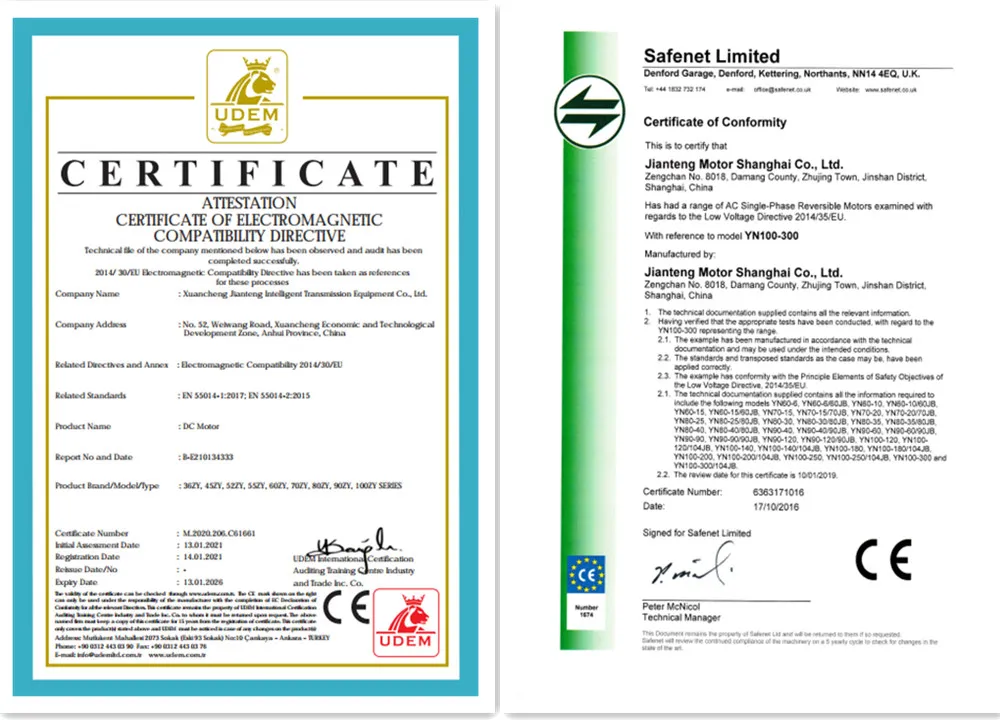 Certifications