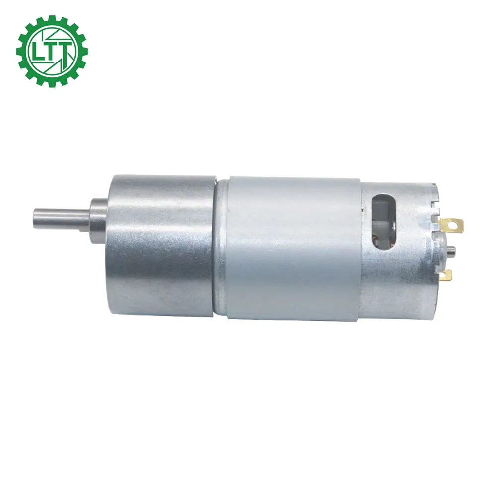 37mm Diameter 6V 12V 24V Brush DC Gear Motor 550 DC Motor with Spur Gearbox