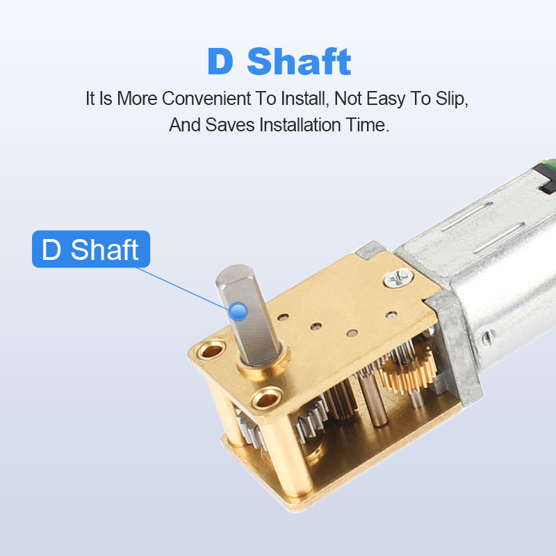 ChiHai Motor CHF-GW12T-N20ABHL DC 3V 6V 12V 12mm Metal Worm Gear Motor N20 Model With Side Welding 7PPR Encoder for Feeders
