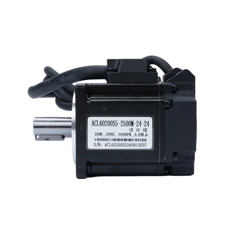 Lunyee 200W 24V 3000rpm Torque 0.64nm DC Servo Motor with Drive for Robotics