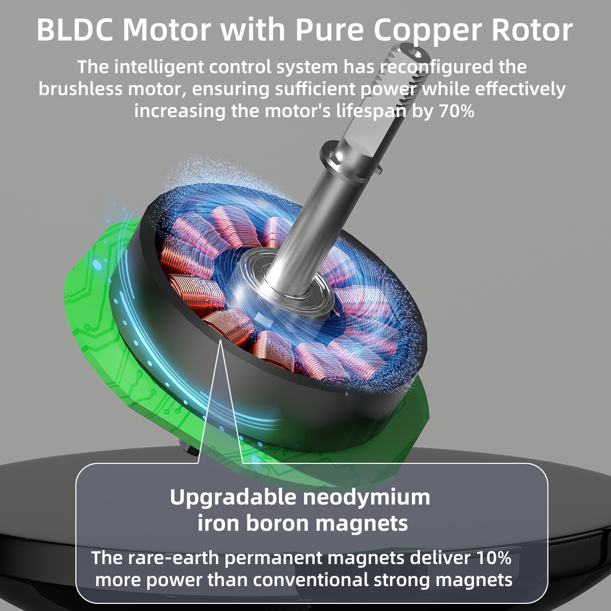 Customized 61MM High Speed 2400rpm 24V 3 Phase Electric Small Bldc Fan Motor Micro Dc Brushless Motor for air Purifiers or Fan