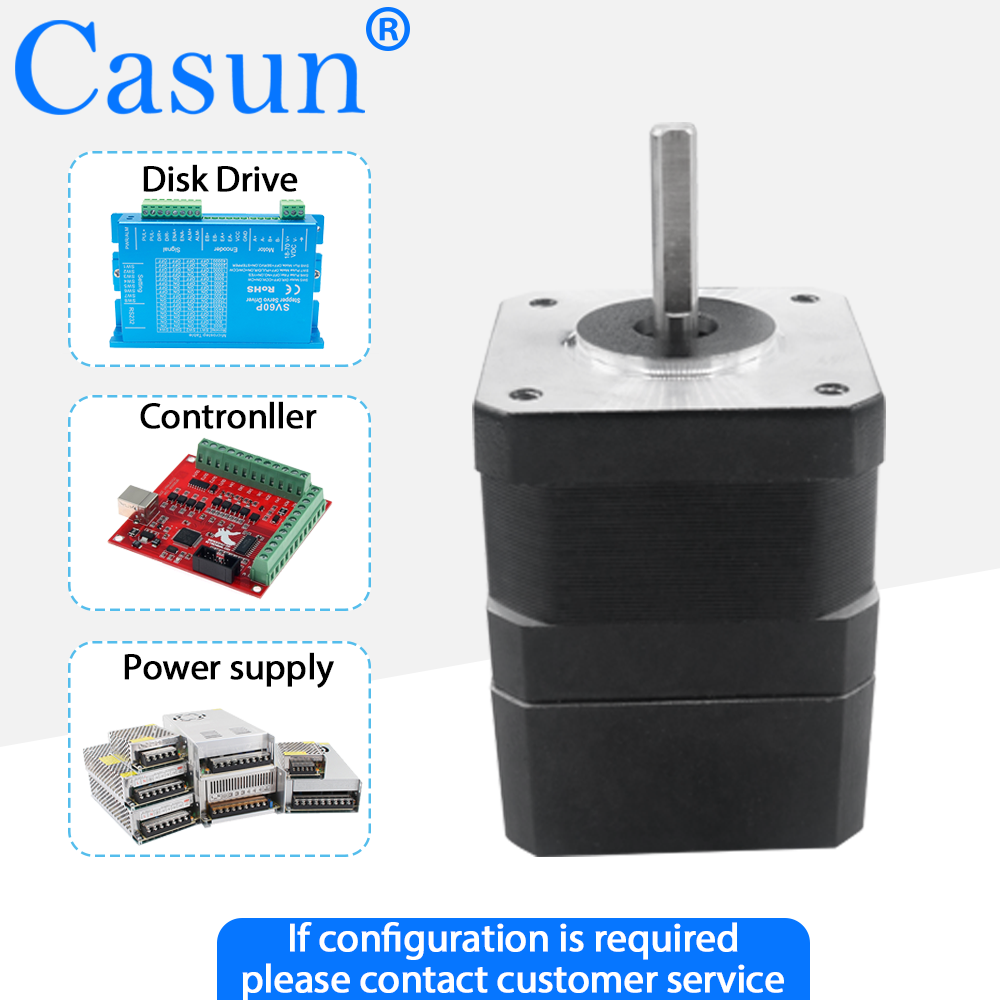 Nema 17 Hybrid Stepper Motor High Torque 1.2A 42x34mm 320mN.m Closed Loop ROHS Industrial Permanent Magnet Step Motor Encoder