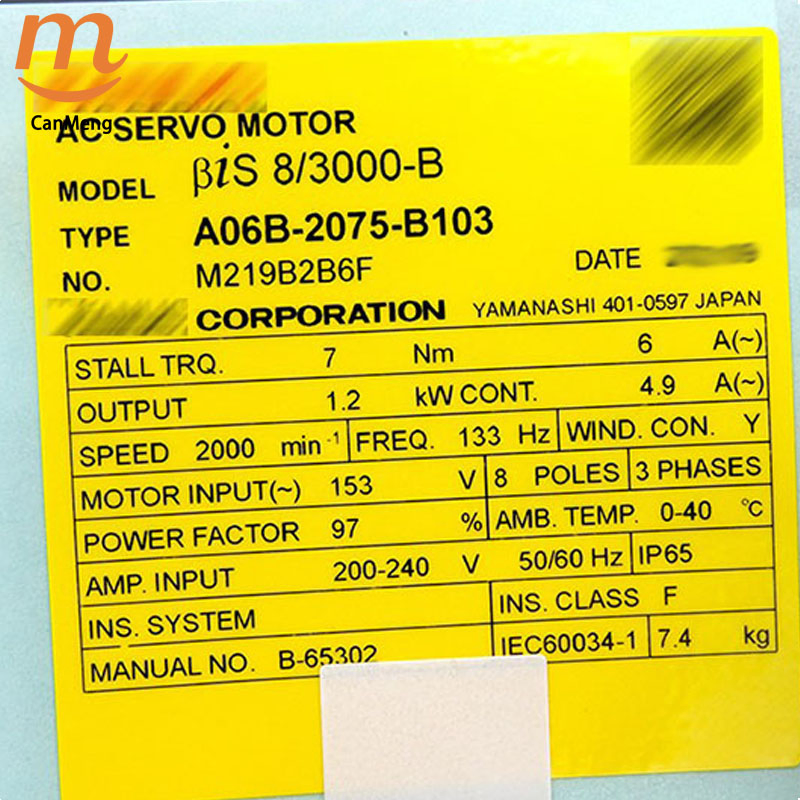 Industrial Robot Arm Servo Motor for Precise Manipulation in Robotics for Fanuc - A06b - 0602 - B231