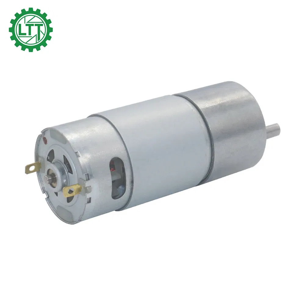 37mm Diameter 6V 12V 24V Brush DC Gear Motor 550 DC Motor with Spur Gearbox