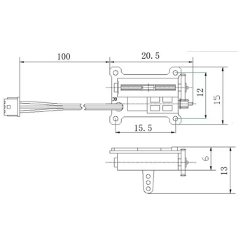 Deao 1.5g Coreless Super Light Small Servo Motor with 3.7V-6V JST1.25 105mm Connector for RC Train/Track Electronic Accessories