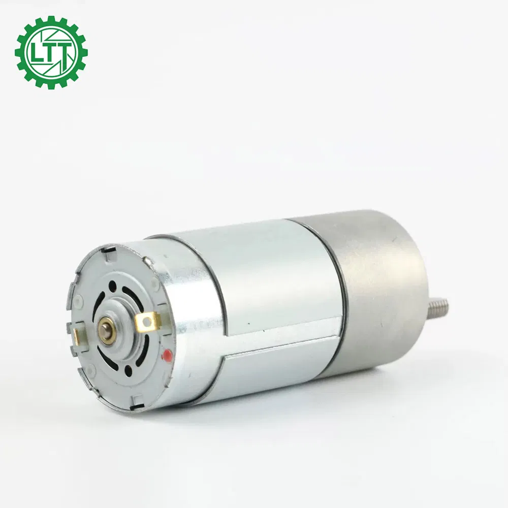 37mm Diameter 6V 12V 24V Brush DC Gear Motor 550 DC Motor with Spur Gearbox