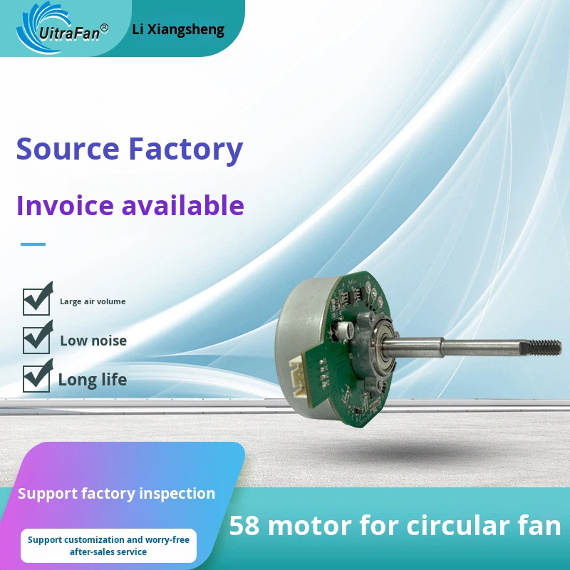 Factory Custom 58mm Brushless DC24V 3000 RPM 30W 100mN.M Torque Air Circulation Fan Motor LXS5824B Flat Micro Motor