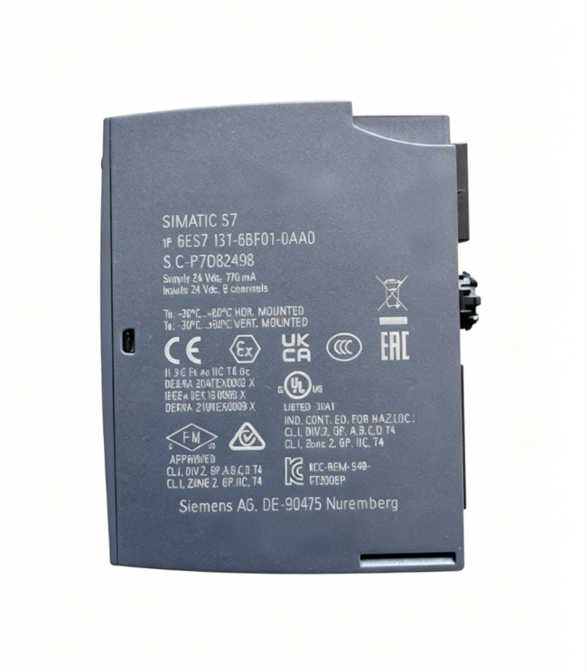 6ES7131-6BF01-0AA0 ET 200SP DI 8x24VDC BA Digital Input Module, ATEX/IECEx Certified, Integrated Encoder Supply, Hot-Swap