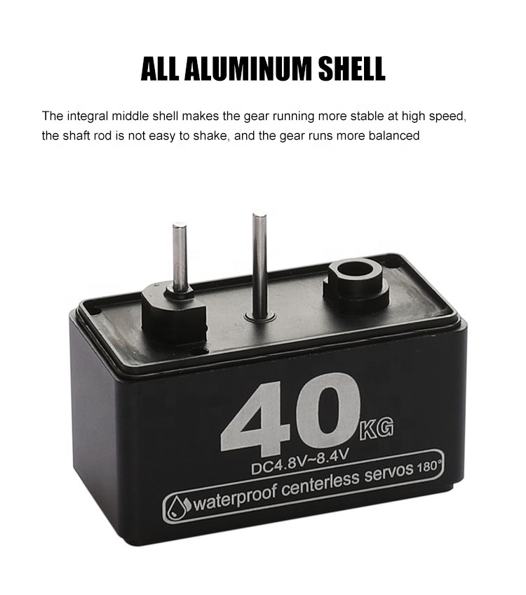 Waterproof Full Metal Steel Gear Digital Coreless Servo Motors Large Torque RC Car and Boat Varies Weights from 15KG to 40KG