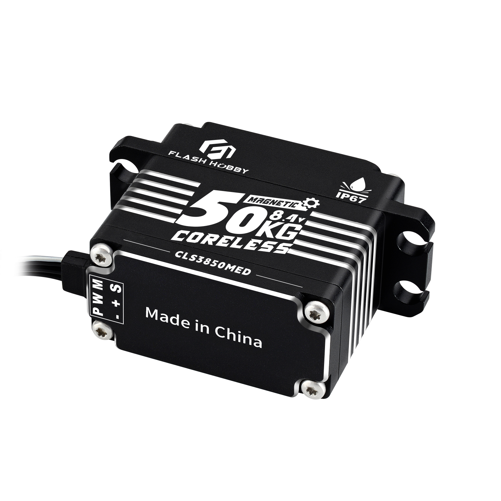 50KG High Torque Digital Servo CLS3850MED 0.11Sec IP67 Waterproof Steel Gear Programmable Coreless Motor for RC Truck Car Robot