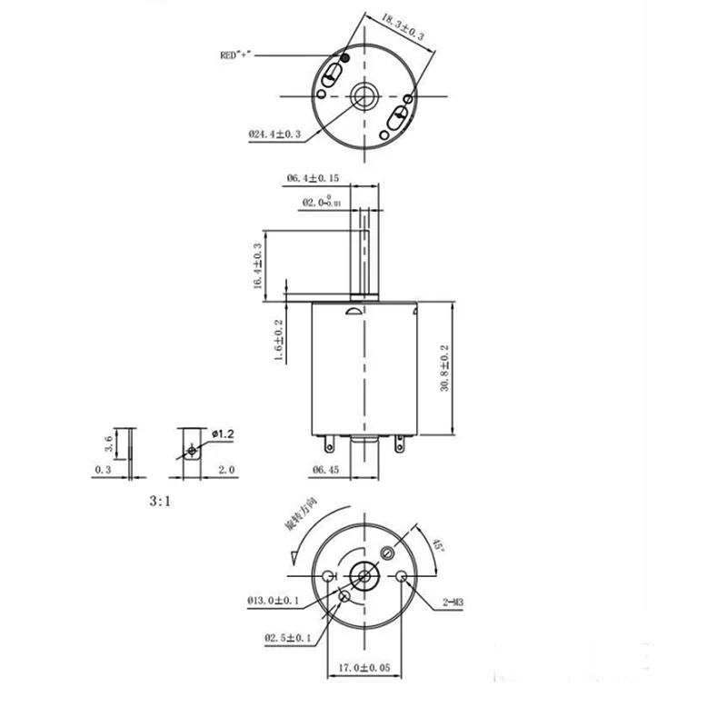 Motor Dimensional Drawing