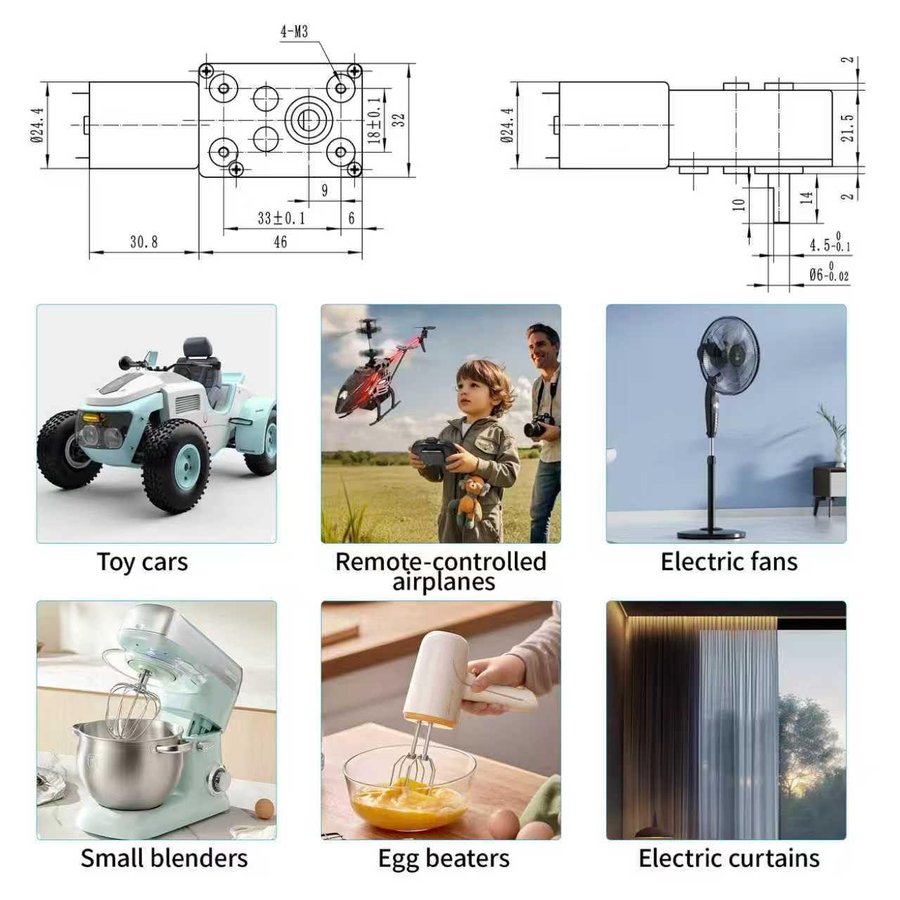 JSX-370 12V DC Motor Micro Worm Gear Motor Reverse High Torque Reducer Self-lock 12 Volt Engine 24V Electric Motor