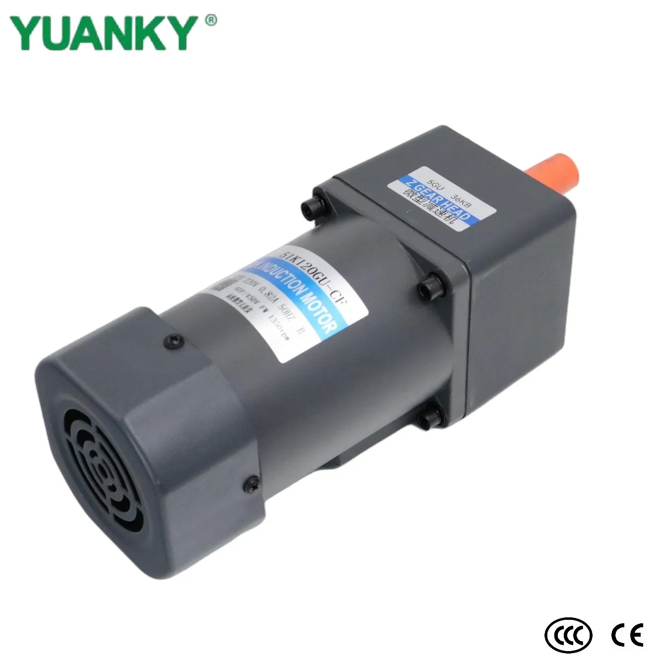 YUANKY Series Miniature Decelerating Motor, 60W-400W, 60V-380V, Mini Gear Speed Reduction Motor
