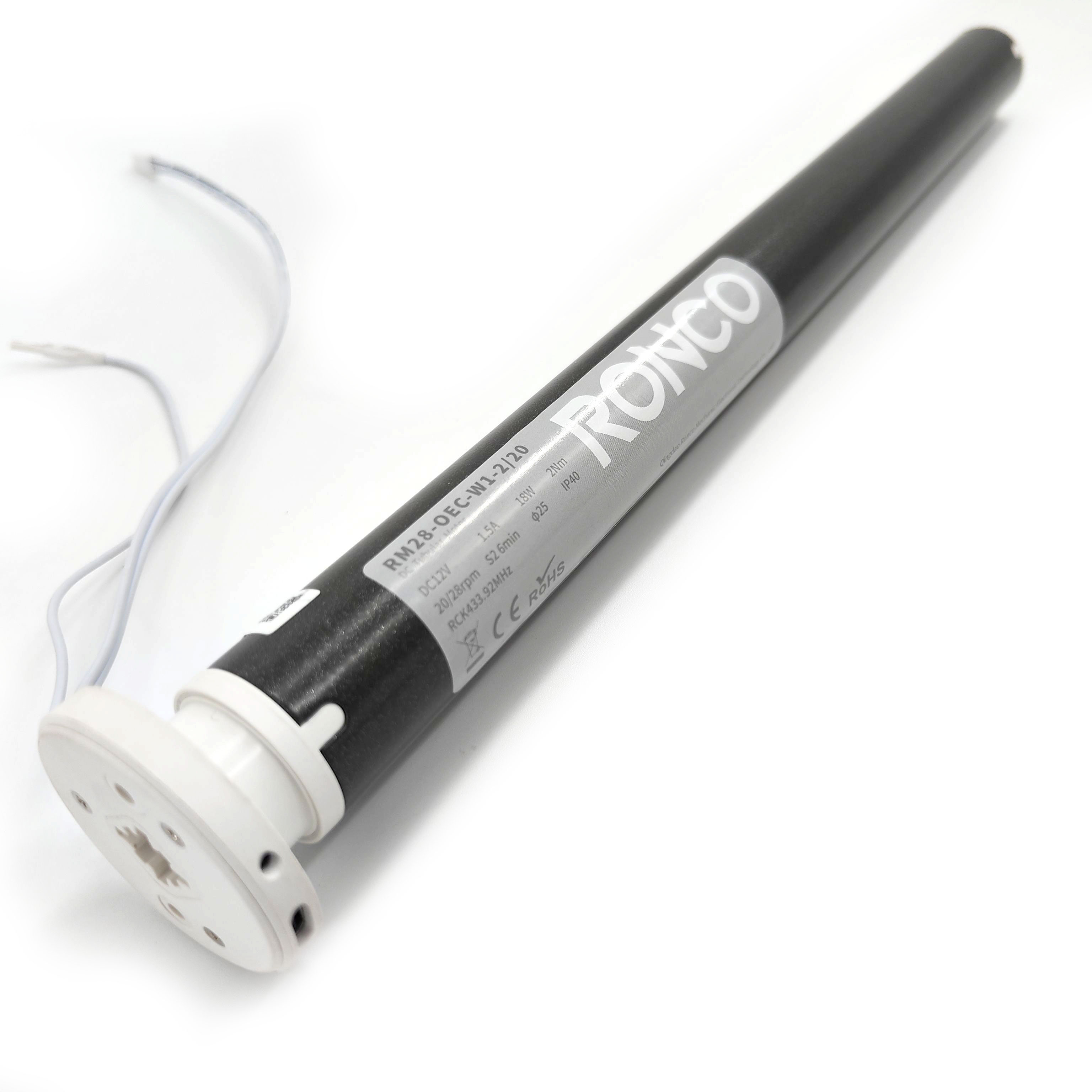 RONCO DC 25mm 0.7 Nm 12V 24V Brush Series Wound Tubular Motor with Smart Home Control Low Voltage Quiet Operation 10W