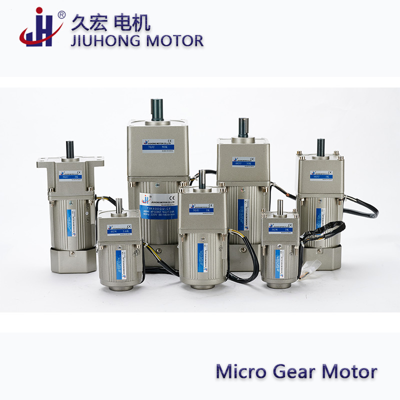 High Efficient Micro AC Gear Motor for Industrial Machine 40W 60W 90W 120W 140W 180W 200W 370W 400W 750W 1.5kw 50Hz 110V 220V 380V