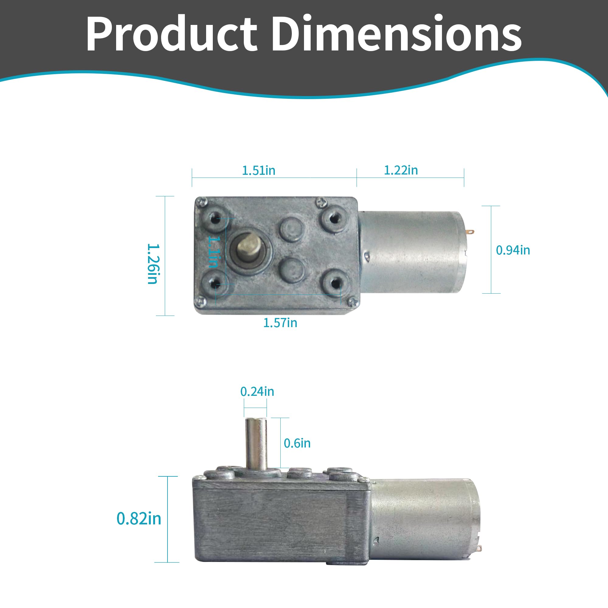 JSX-370 12V DC Motor Micro Worm Gear Motor Reverse High Torque Reducer Self-lock 12 Volt Engine 24V Electric Motor