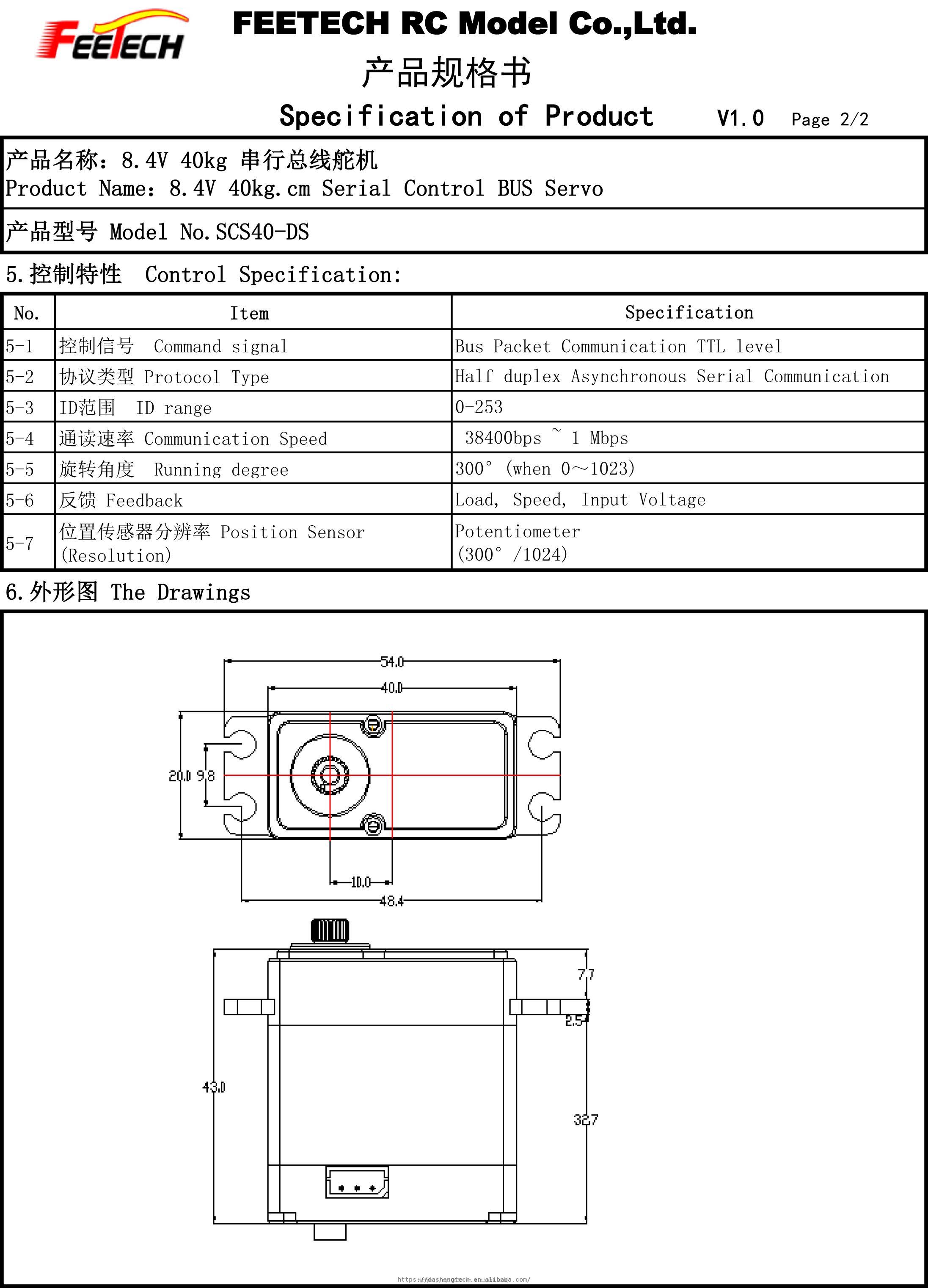 Specification Sheet 2