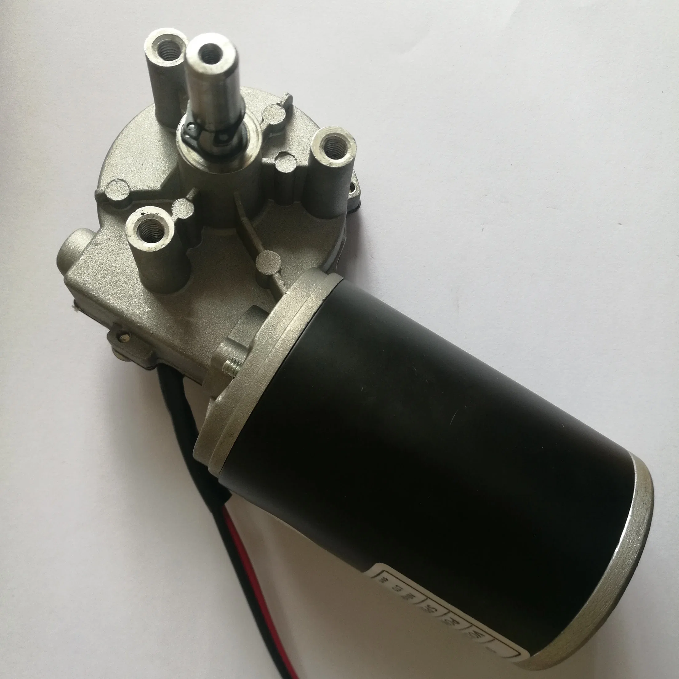 DC 12V 24V Brush Electric Worm Geared Motor for Seniautomatic Wire Feeders or Sliding Gate with High Torque Low Speed Low Noise Long Lifespan Europ Standard