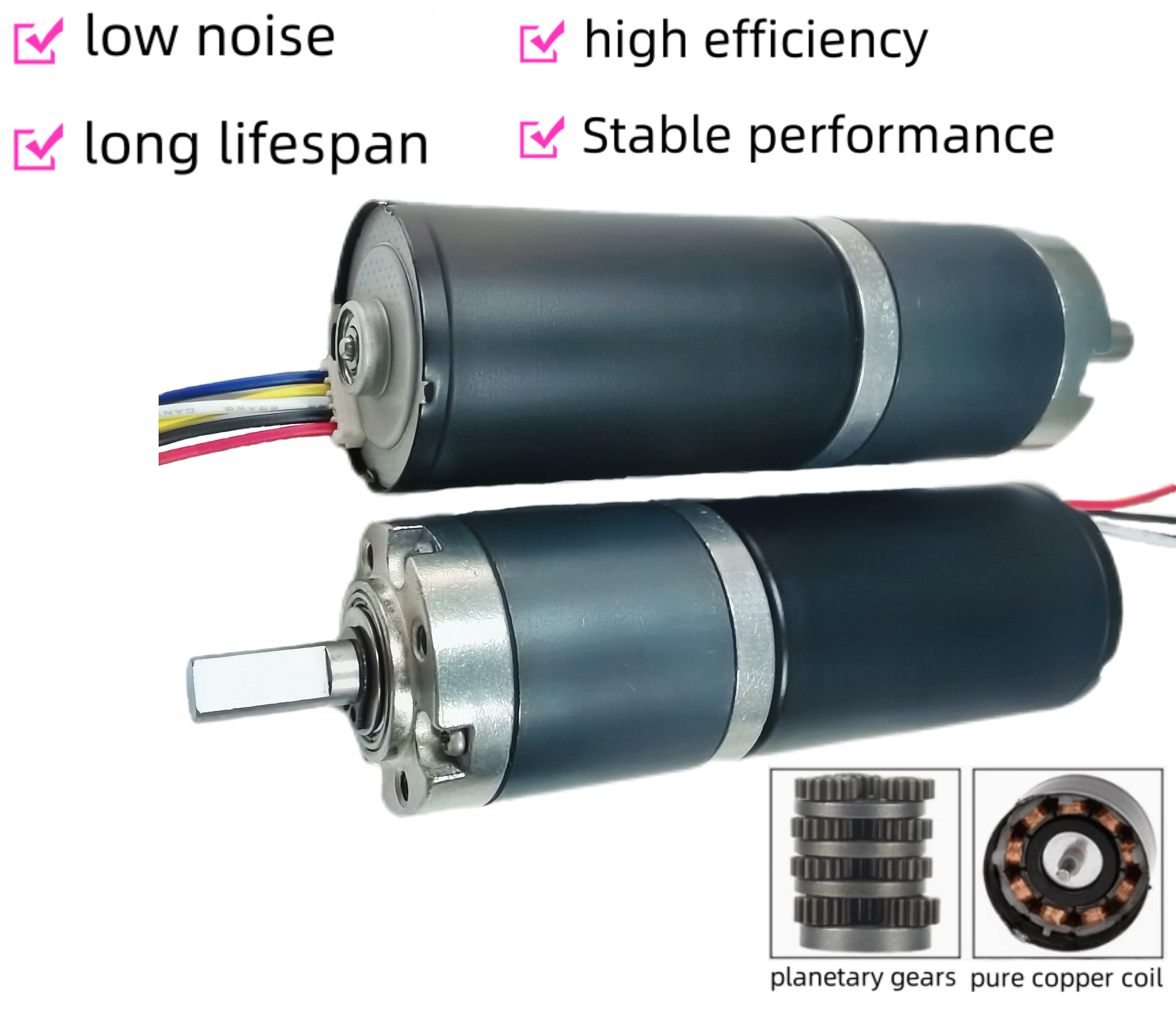 28GP DC Motors 385 Low Speed High Torque 6V 12V 24V Planetary Gear with Permanent Magnet Hall Encoder Variable Speed and Torque